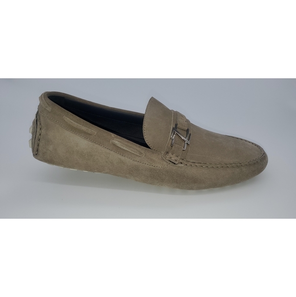 SOLD UK 9 US 10 Gray Suede Loafers NEW - Picture 3 of 9